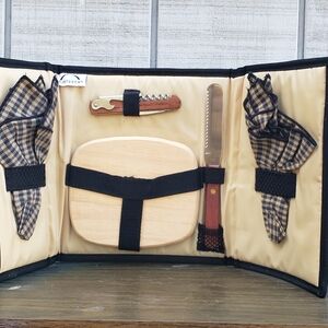 Air Touch Portable Picnic Set with Wooden Board